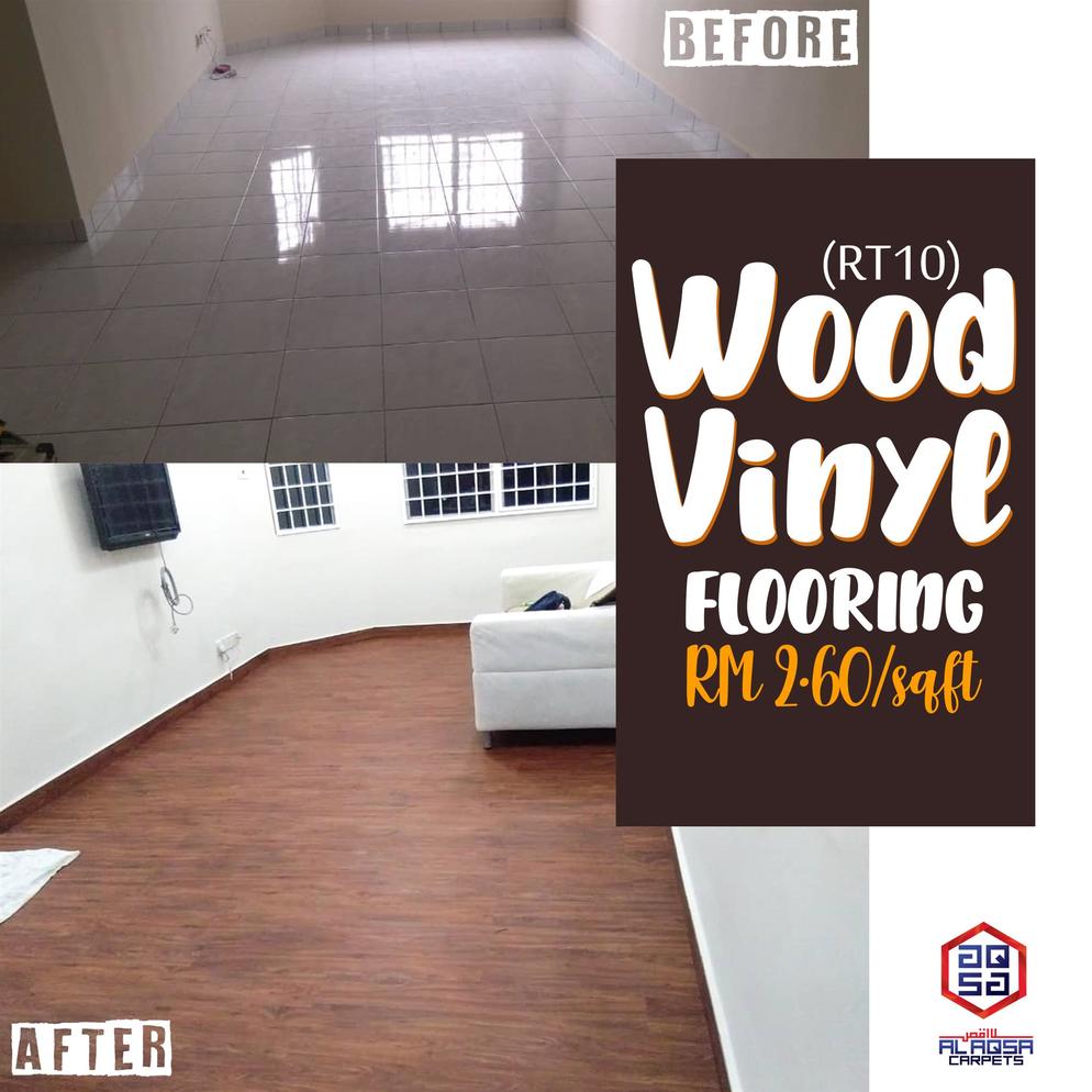 AlAqsa Carpets Showroom at Dkebun Commercial Centre Lowest Price Guaranteed Wood Vinyl Flooring Murah  AlaqsaCarpets