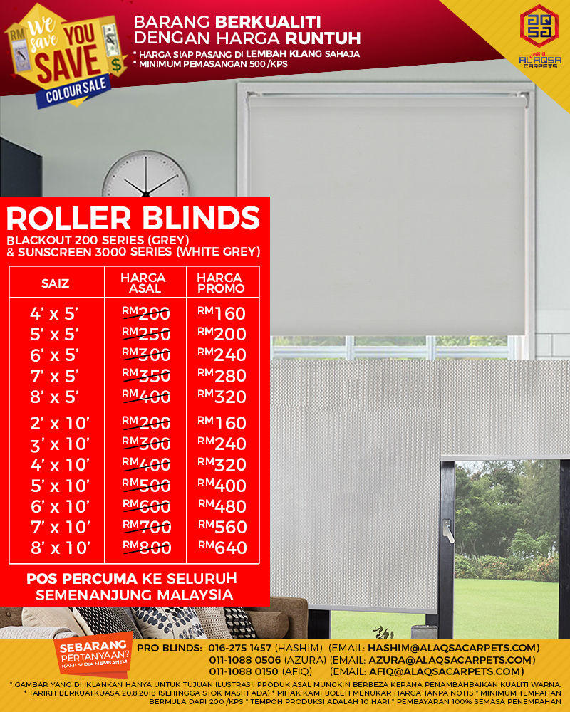 AlAqsa Carpets Showroom at Dkebun Commercial Centre Lowest Price Guaranteed Roller Blinds We  Save You  Save   AlaqsaCarpets