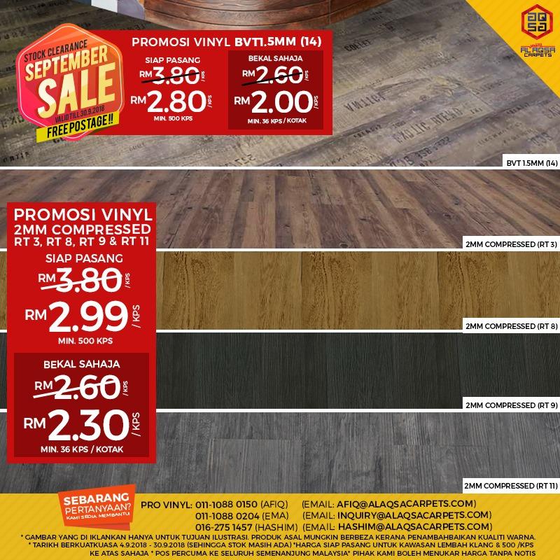 AlAqsa Carpets Showroom at Dkebun Commercial Centre Lowest Price Guaranteed Wood Vinyl September Sale Stock Clearance  AlaqsaCarpets