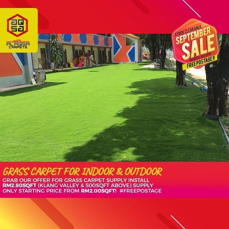 AlAqsa Carpets Showroom at Dkebun Commercial Centre Lowest Price Guaranteed Grass Carpet September Sale  AlaqsaCarpets