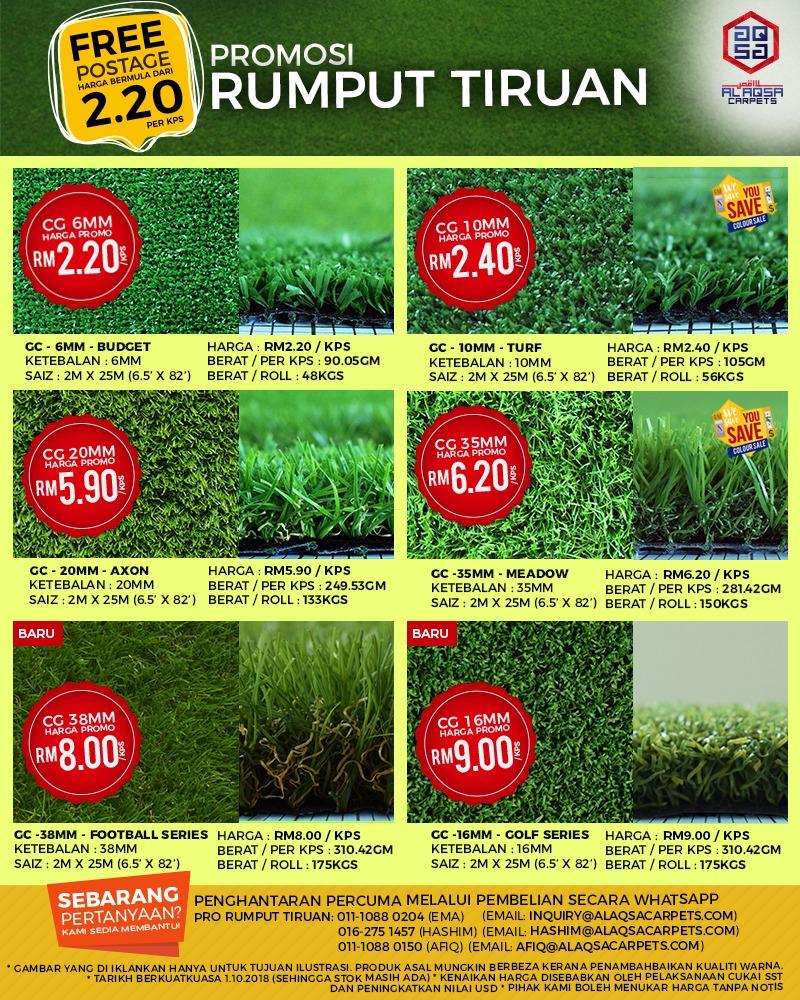 Alaqsa Carpets at DKebun Commercial Centre Murah Grass Carpet  AlaqsaCarpets LowestPrice