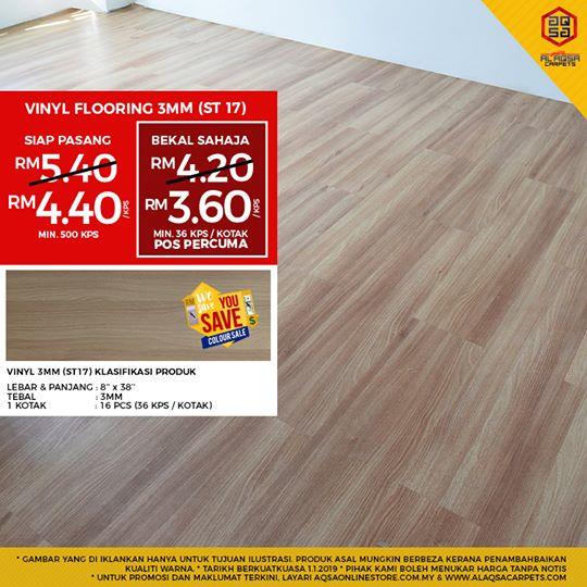 AlAqsa Carpets Showroom at Dkebun Commercial Centre Lowest Price Guaranteed Cheap We Save You Save Sale Wood Vinyl 3MM  AlaqsaCarpets