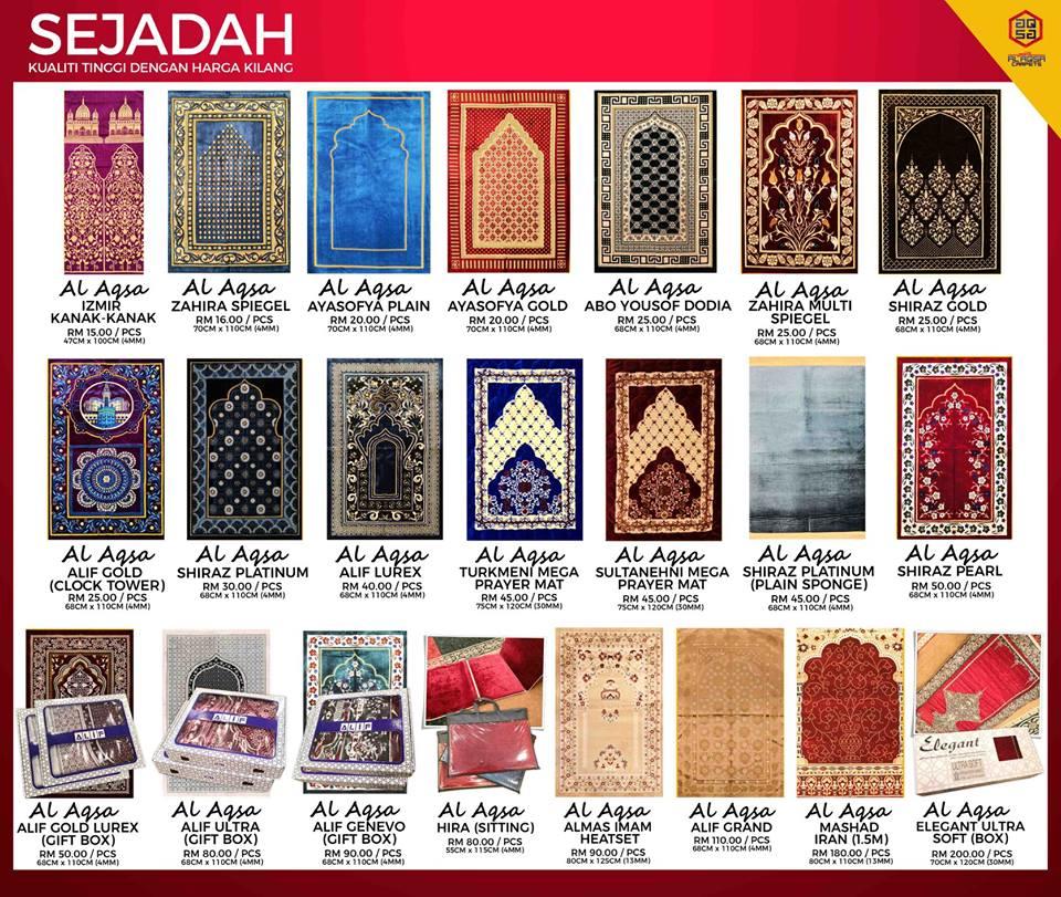 AlAqsa Carpets Showroom at Dkebun Commercial Centre Lowest Price Guaranteed Sejadah  AlaqsaCarpets