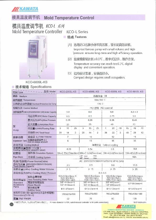 Oil Mold Temp Controller KCO Series