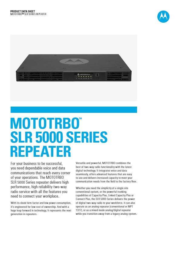 MOTOTRBO SLR5000 Series Repeater