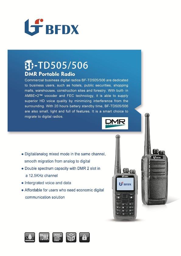 BFDX TD505/506 DMR Portable Radio