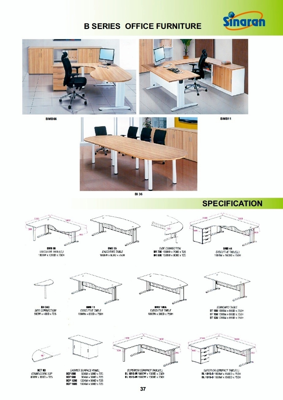 ( Page 37 ) Manager Workstation, Executive Workstation & Clerical Workst