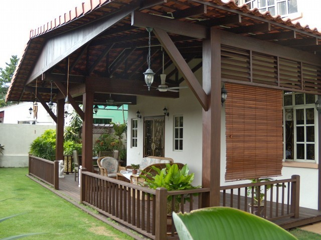 terrace extension with Chengal structure and decking