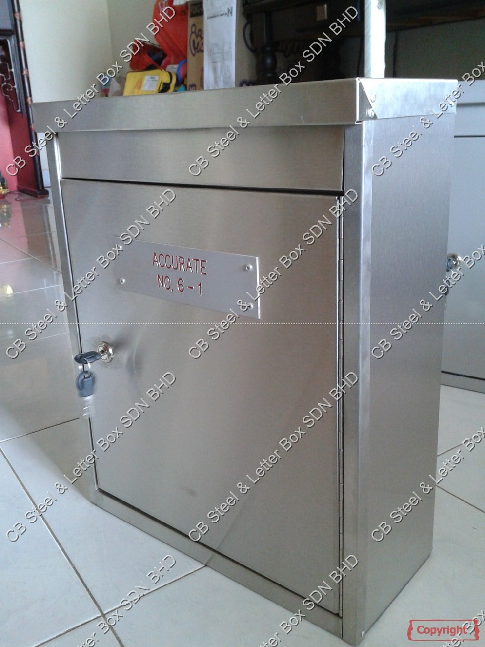 Stainless steel letter box