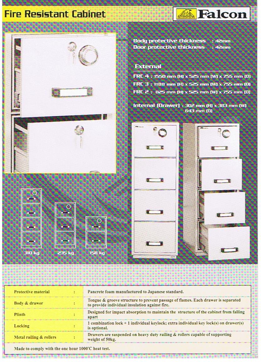 FIRE RESISTANT 4 DRAWER
