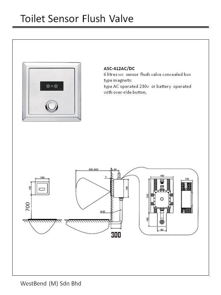 Toilet Sensor Flush Valve