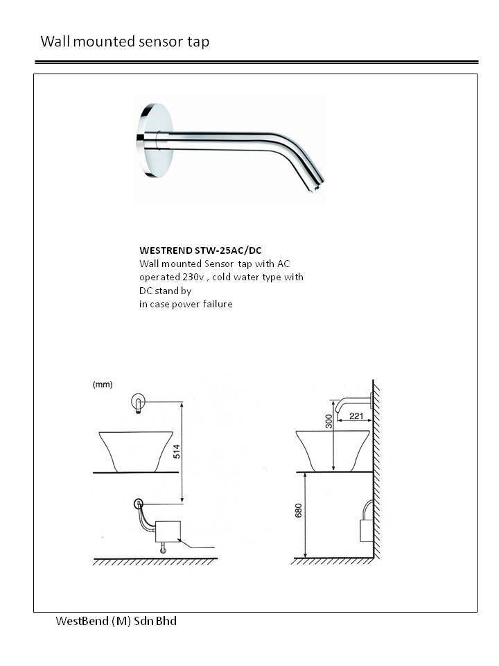 Wall Mounted Sensor Tap