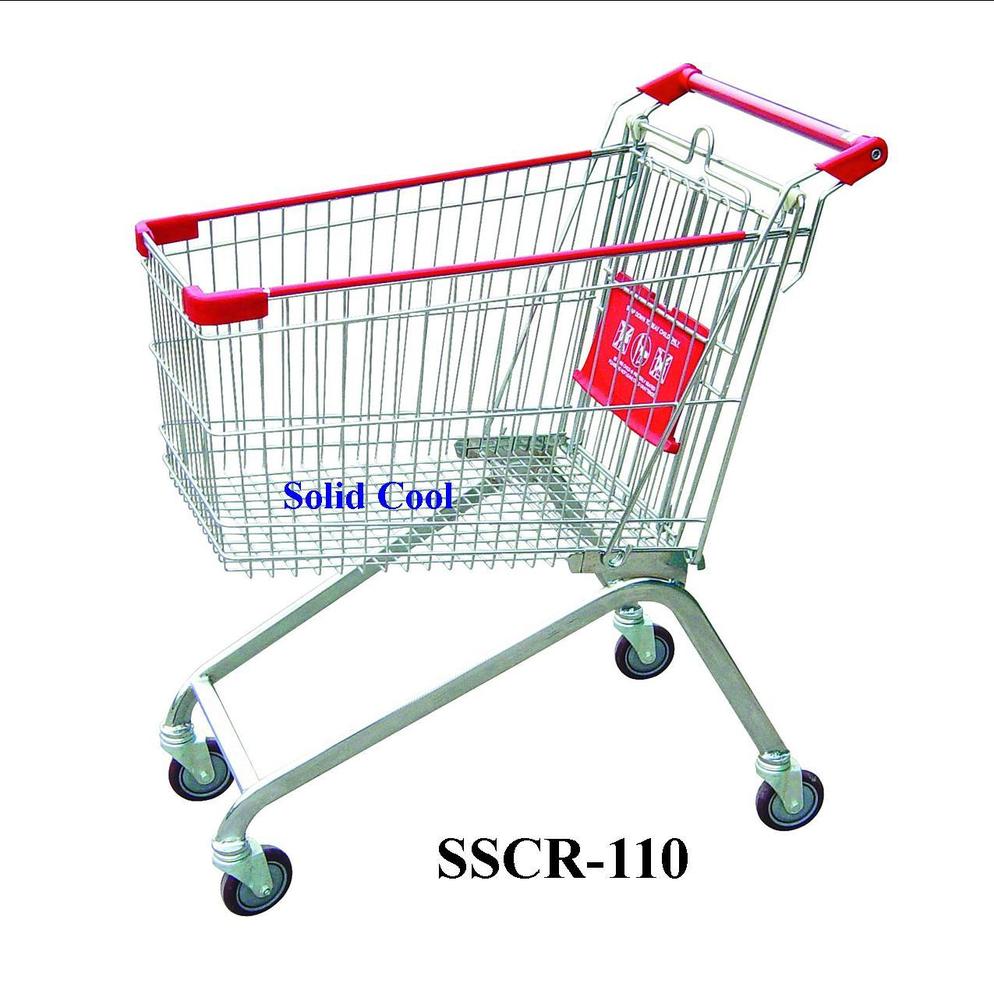 zinc plated shopping trolley