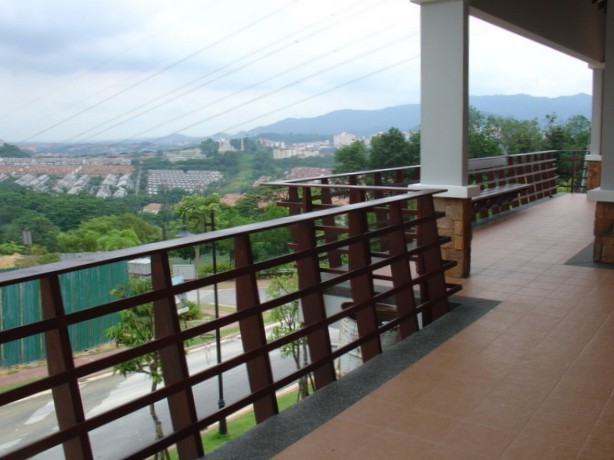 Terrace railing in Chengal hardwood