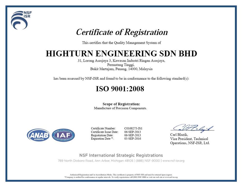 ISO Certification