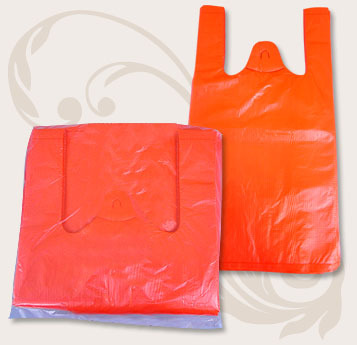 orange HDPE Plastic Bag 