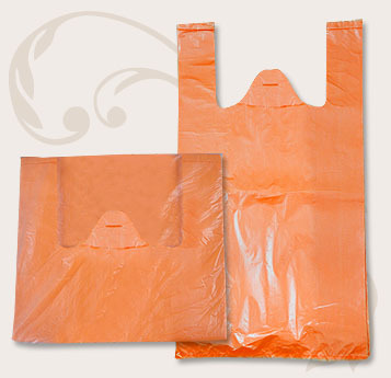 orange HDPE Plastic Bag 