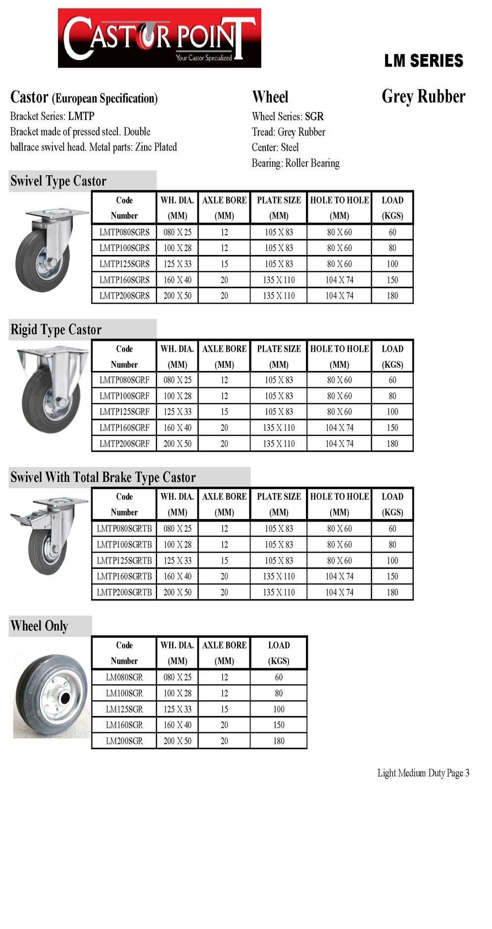 Light Medium Grey Rubber