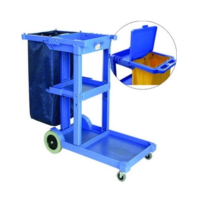 UNI Janitor Cart Trolley cw 120L Nylon Bag 