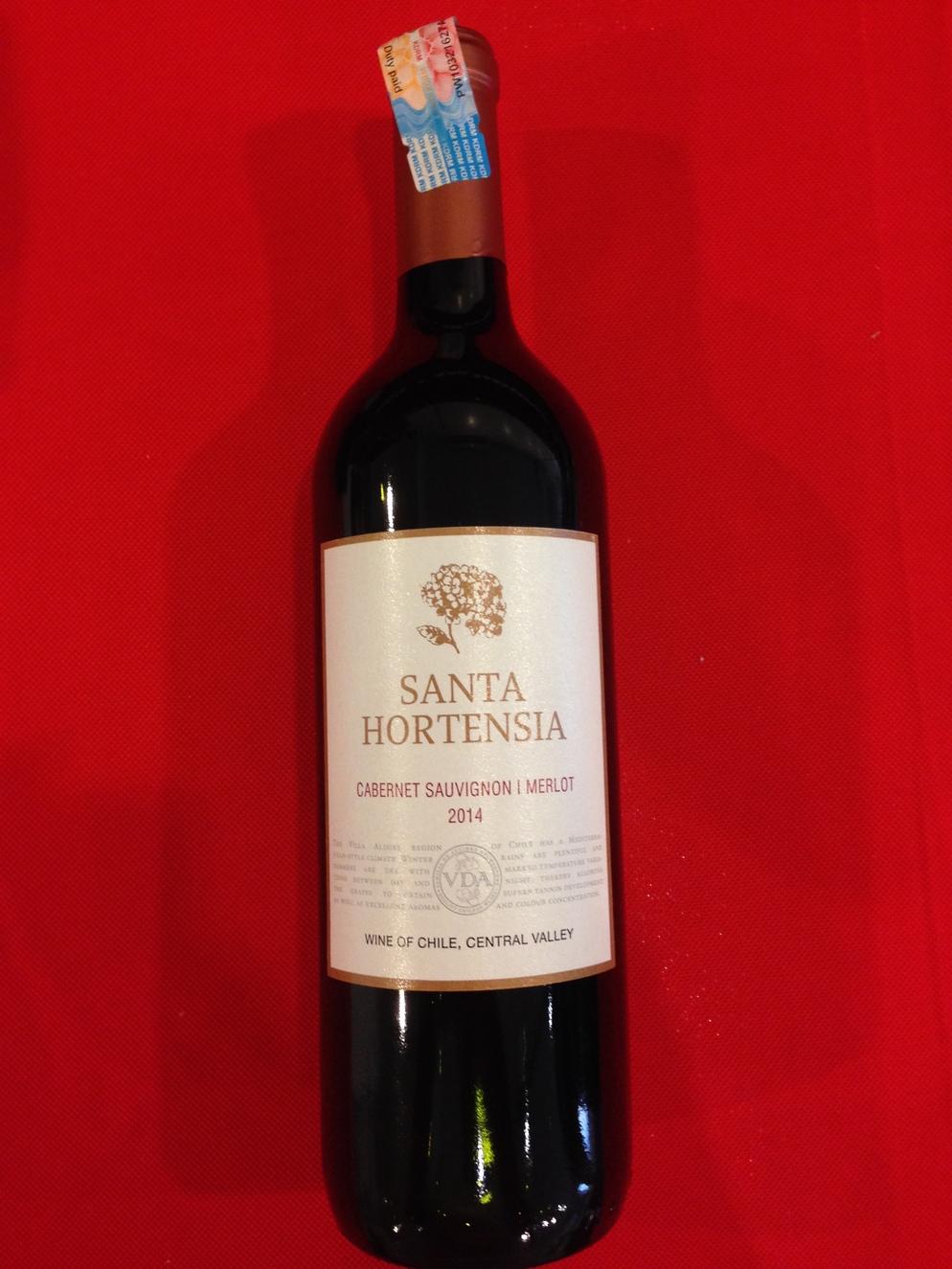 Santa Hortensia Cabernet Sauvignon / Merlot 2014