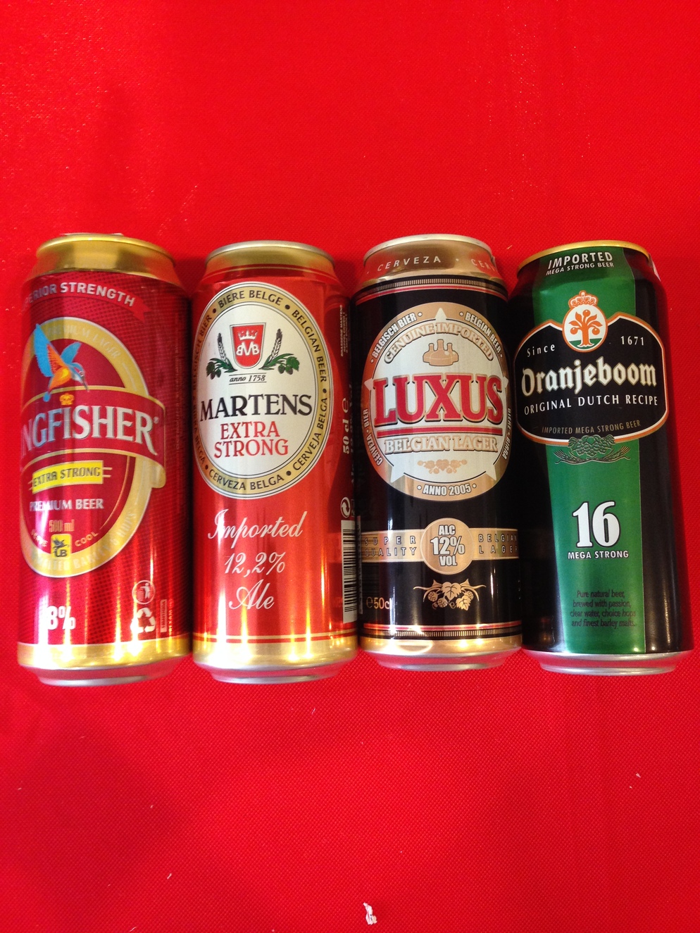 Kingfisher,Martens,Luxus,Oranjeboom Beers