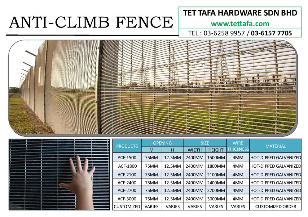 Anti-Climb Fence