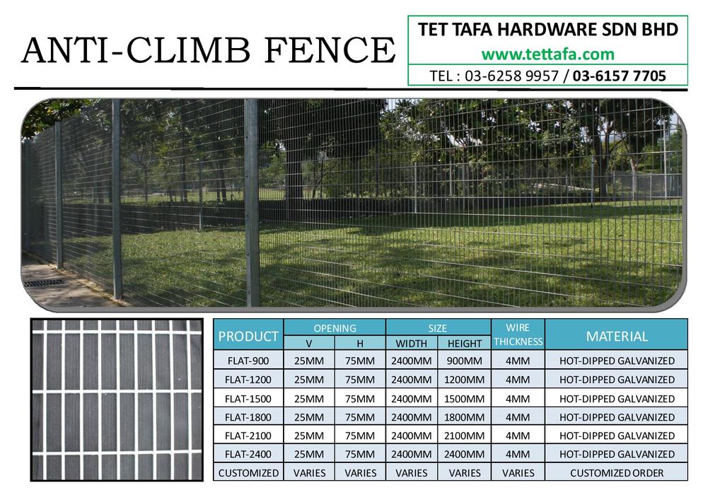Anti-Climb Fence
