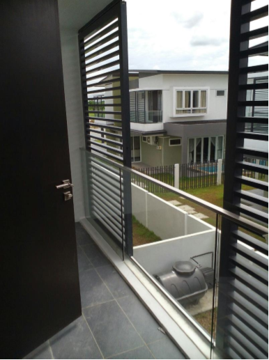 Installation of glass railing & sliding louvers at Lorong Setia Raja