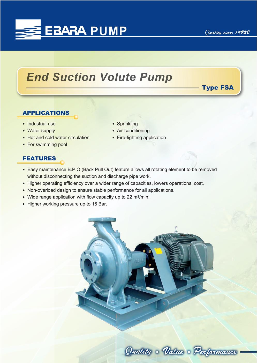 ENS SUCTION VOLUTE PUMP