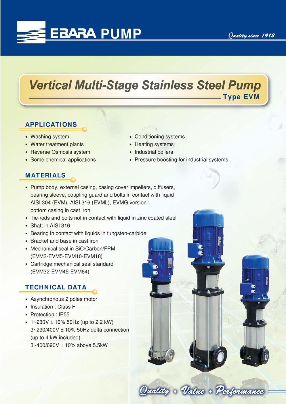 VERTICAL MULTI-STAGE PUMP