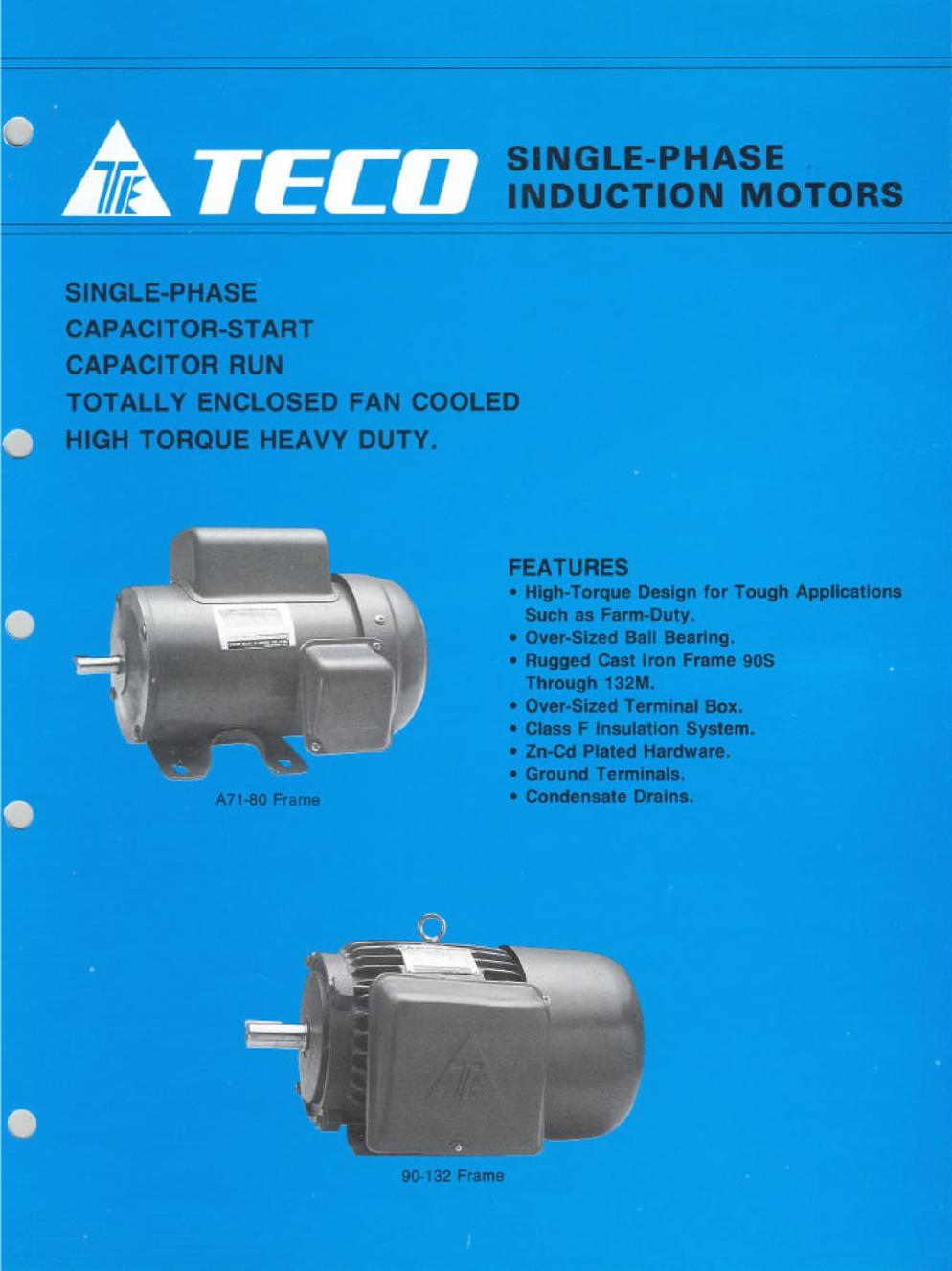 teco single phase induction motors 88703 1b