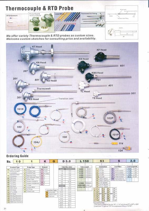 Thermocouple & RTD Probe