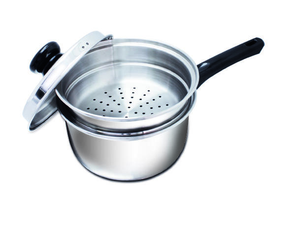 18cm Saucepan with Steamer(Bakelite Handle)