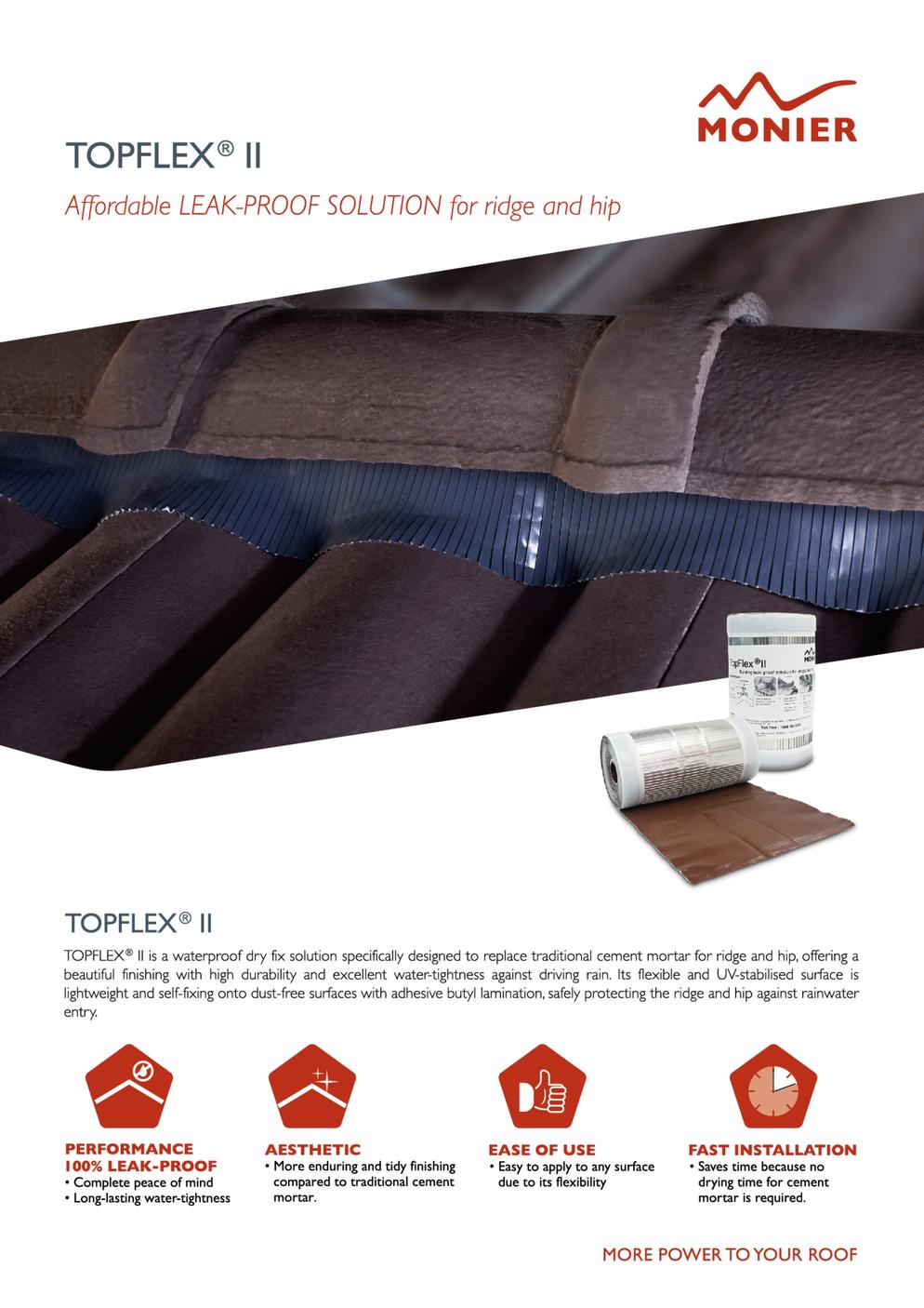 TOPFLEX II - Affordable LEAK-PROOF SOLUTION for ridge and hip 1