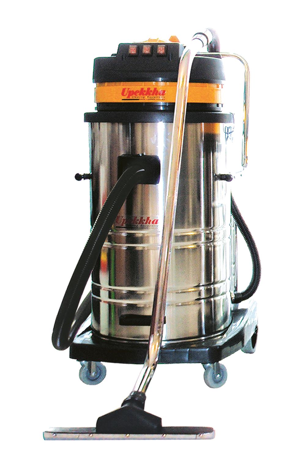 IWD90SS  90L Wet   Dry Industrial 3 Motors Vacuum Cleaner complete with Standard Accessories  Stainless Steel Tank