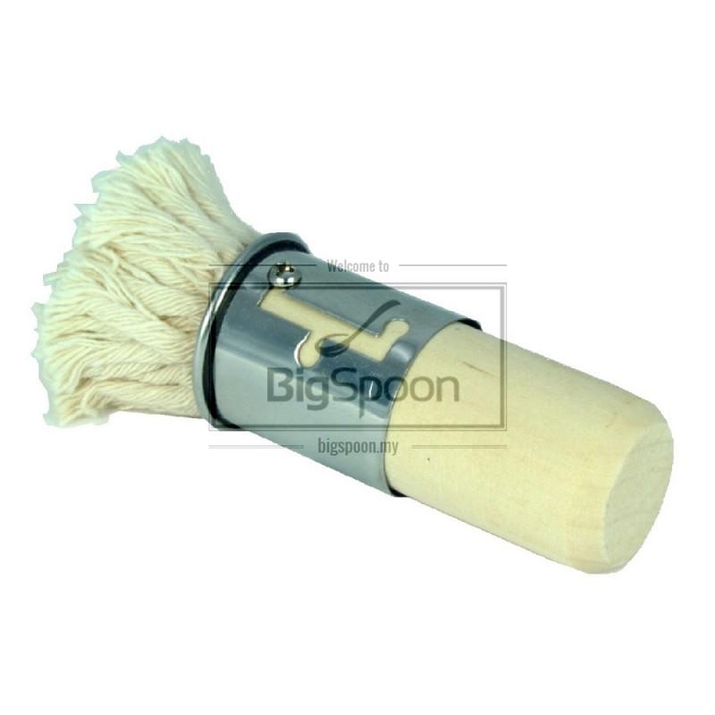 ADJUSTABLE OIL BRUSH WITH WOODEN HANDLE