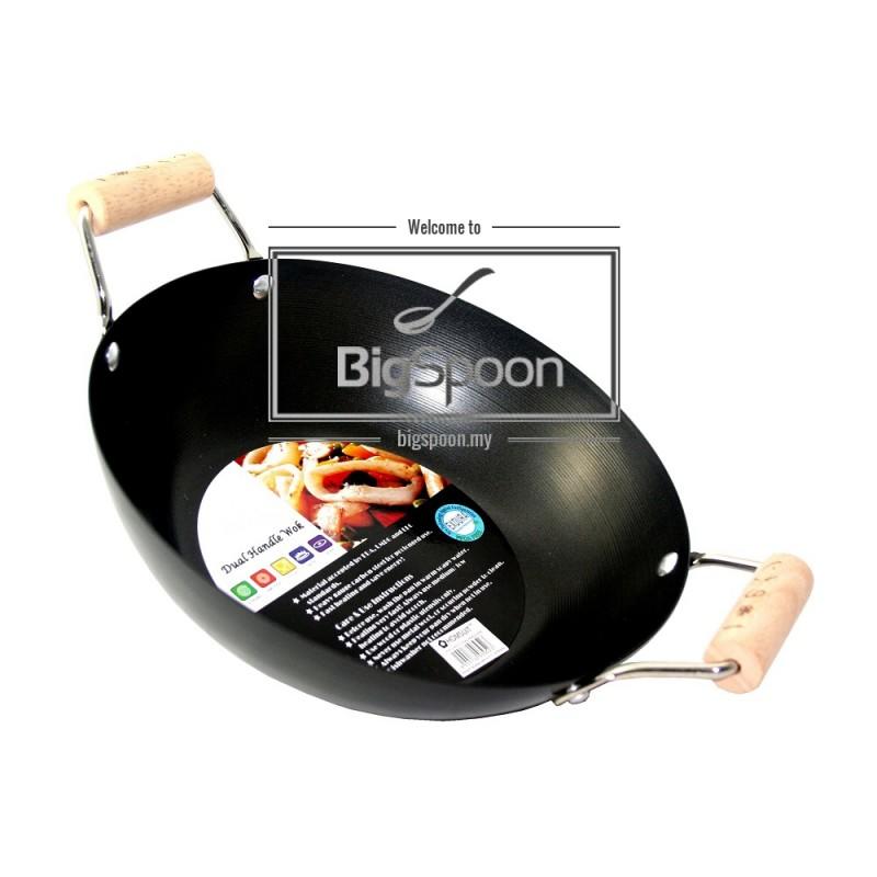STIR WOK NON STICK WITH DOUBLE HANDLE
