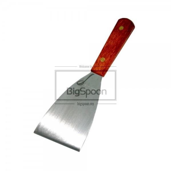 SCRAPER STAINLESS STEEL WOODEN HANDLE 1