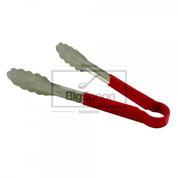 FOOD TONG STAINLESS STEEL WITH DIP RUBBER GRIP
