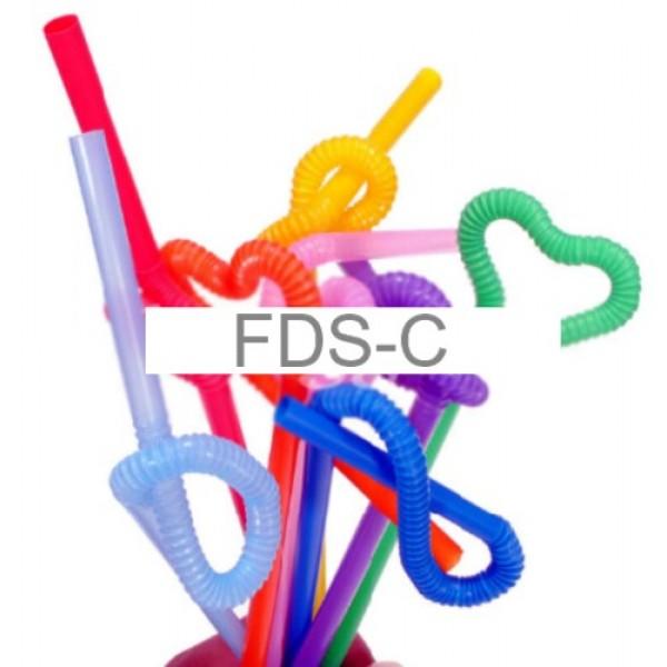 FLEXIBLE DRINKING STRAWS   ASSORTED COLOURS