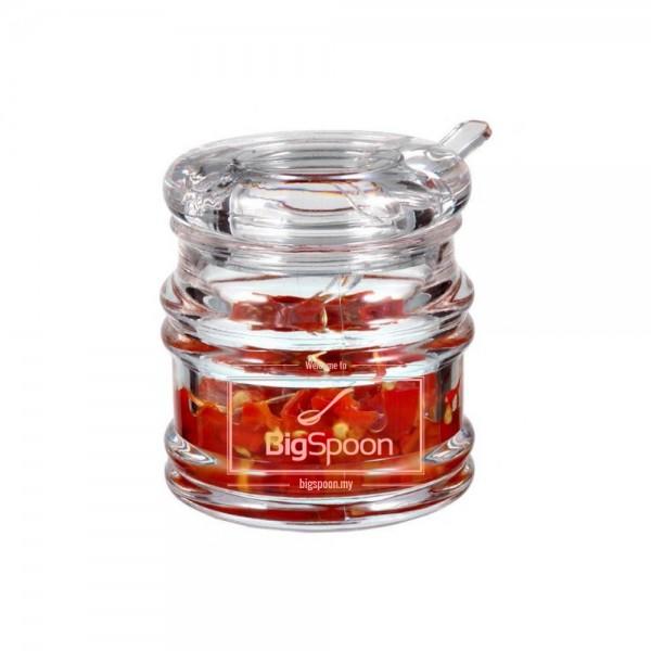 ACRYLIC CONDIMENT BOTTLE WITH SPOON