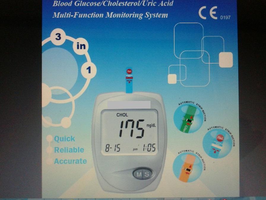 3 in 1 Meter(Uric Acid/Cholesterol/Gluc)