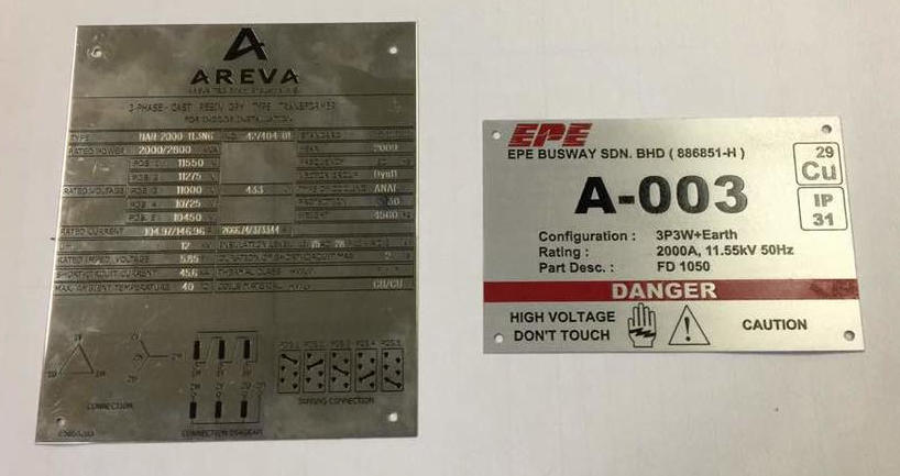 Etching On All Metal Plate