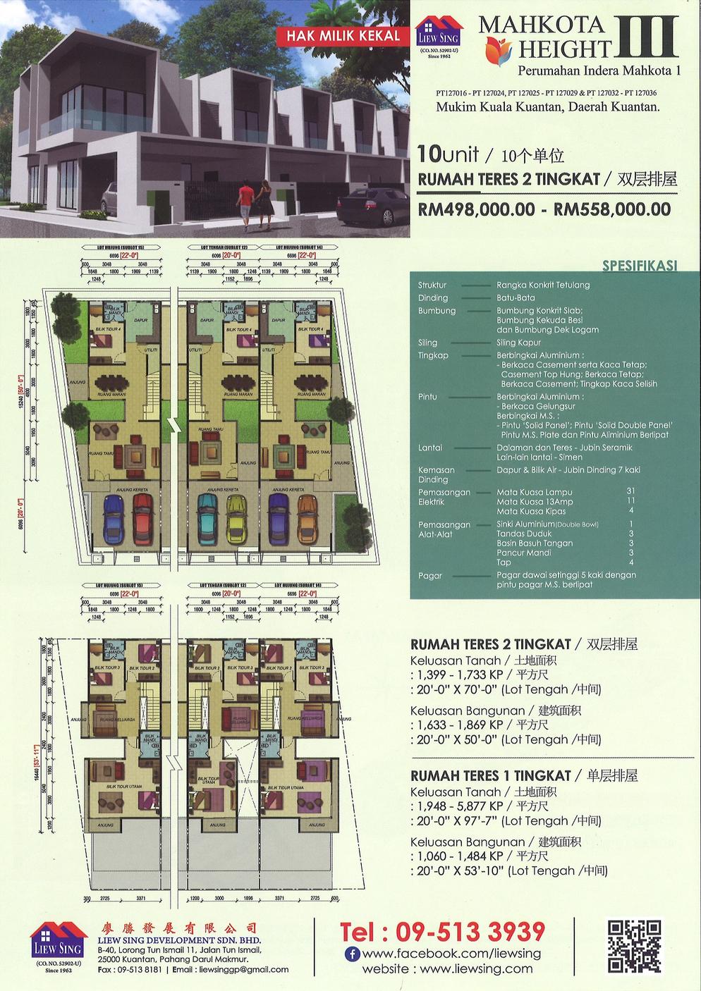 Mahkota Height III, Perumahan Indera Mahkota 1.