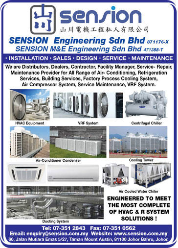 SENSION ENGINEERING SDN. BHD. _SP19/20 Ads_Air Conditioning Contractors