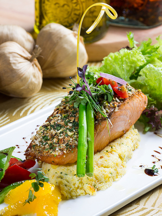 Salmon With Nutty Crusted