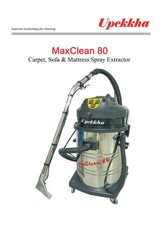 UPEKKHA  MaxClean 80   Carpet,Sofa & Mattress Extraxtor (front)