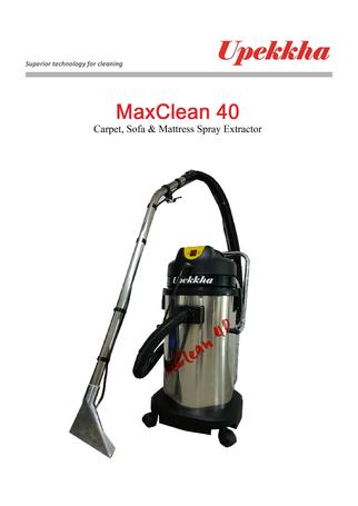 UPEKKHA  MaxClean 40   Carpet,Sofa & Mattress Extraxtor