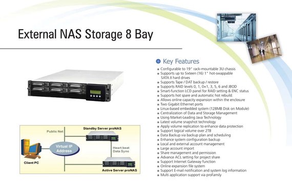 External NAS Storage 8 Bay