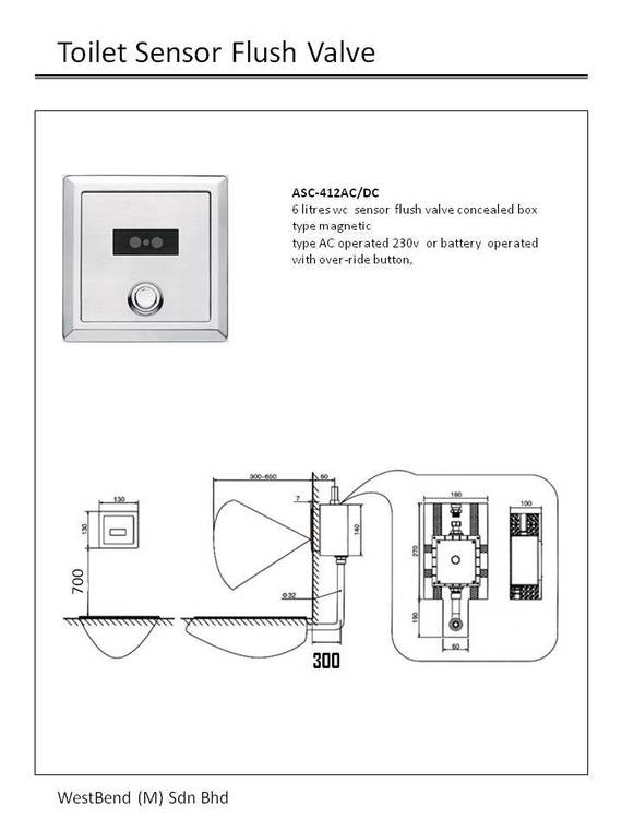 Toilet Sensor Flush Valve